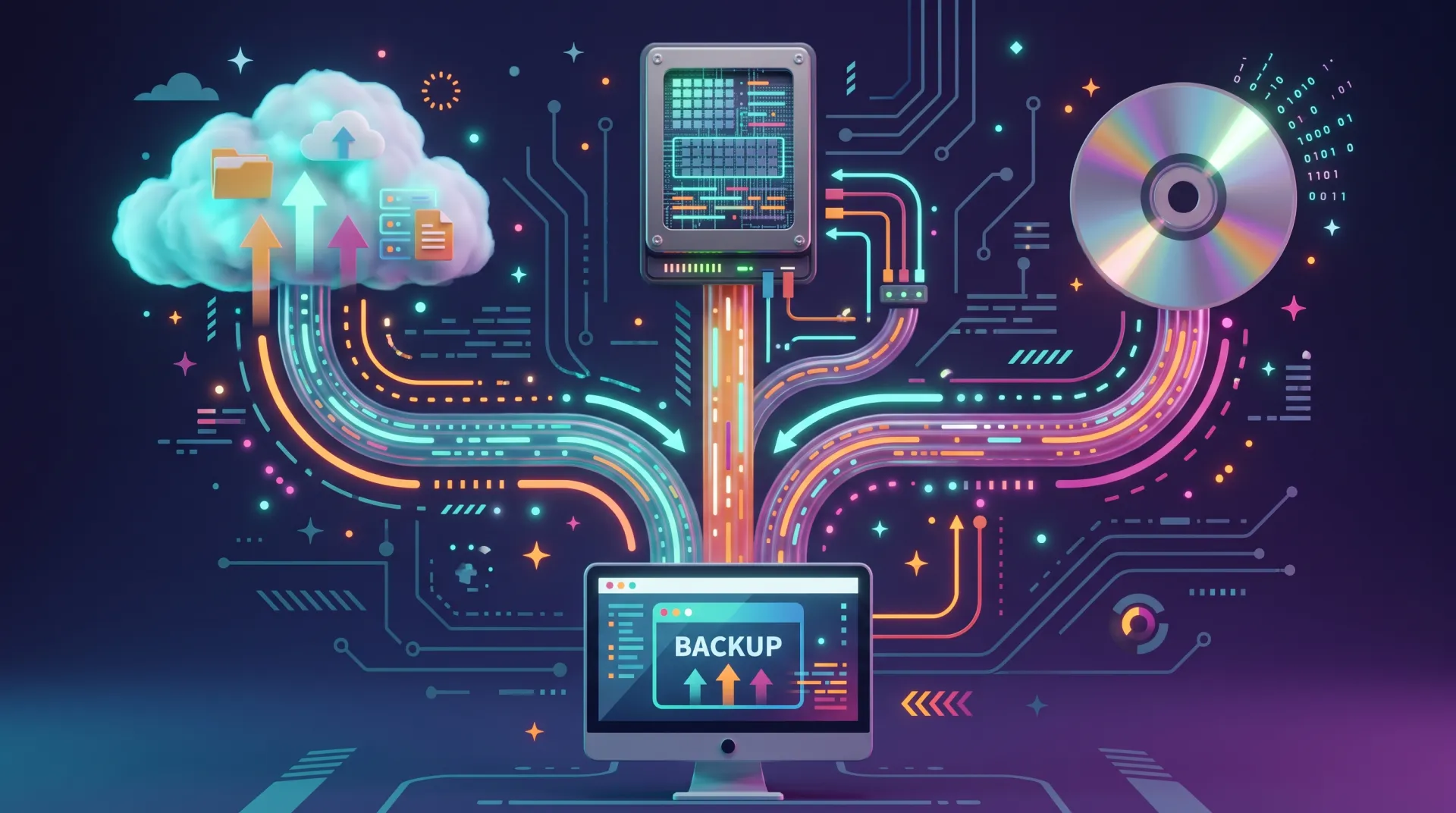 How to back up your computer with cloud backup, an external hard drive, and disc storage
